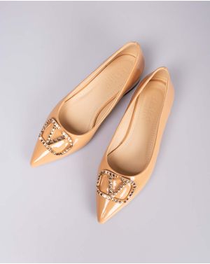 Pantofi eleganti cu toc mic si varf ascutit 24ROV26157