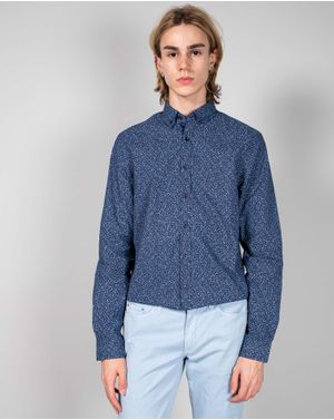 Camasa slim fit din bumbac cu imprimeu 24KOSC8018