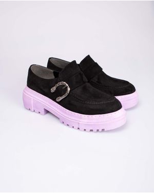 Pantofi casual cu talpa inalta si catarama 24ROV26082