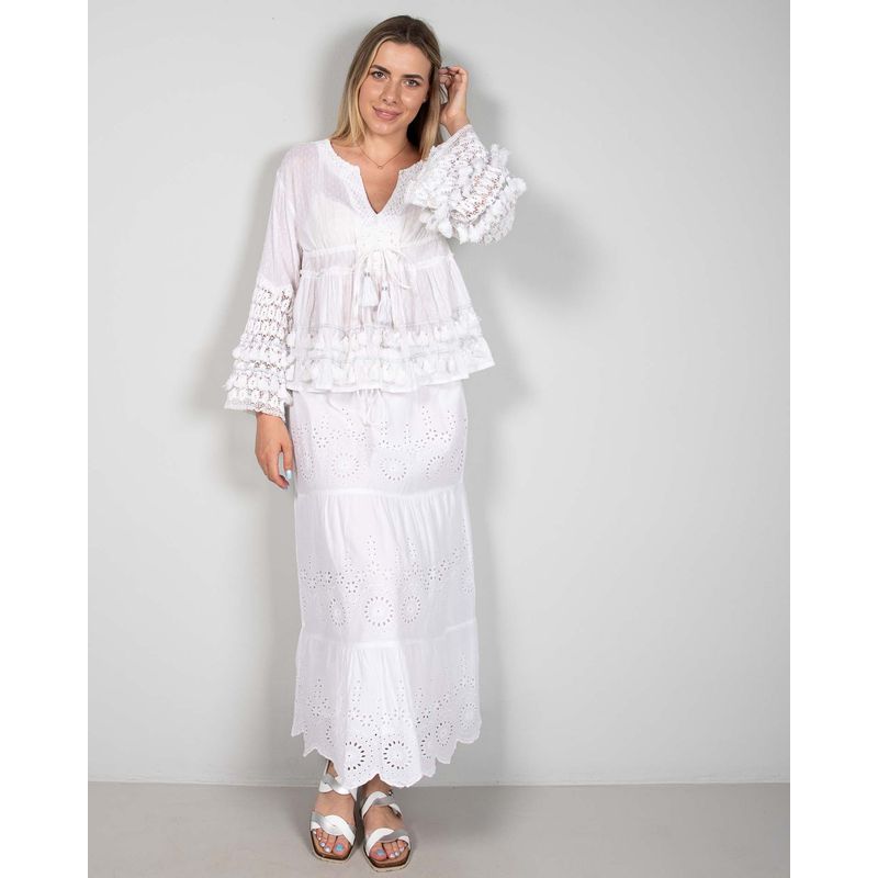 Fusta-Koala-Bay-din-bumbac-cu-broderie-englezeasca-24TFT05004
