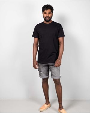 Tricou uni din bumbac cu maneca scurta 24MIS02001