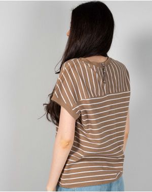 Bluza din bumbac cu dungi 24ITT35026