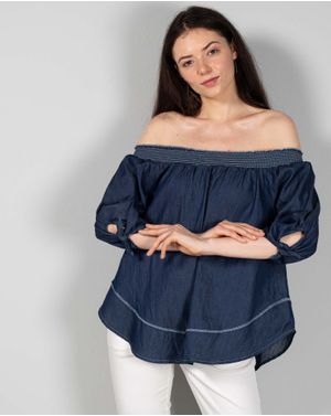 Bluza asimetrica din bumbac N240903002