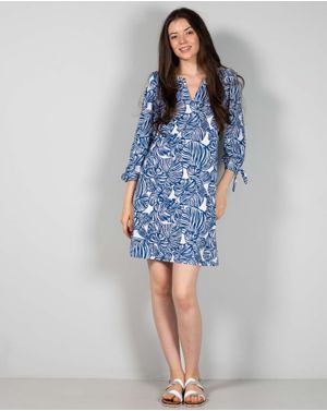 Rochie dreapta din bumbac cu imprimeu N241259003