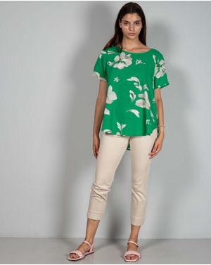 Pantaloni trei sferturi cu talie elastica 24ALN97006