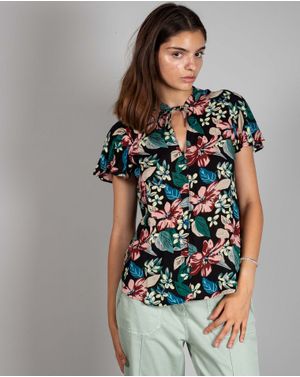 Bluza asimetrica cu maneca scurta 24ITT35023