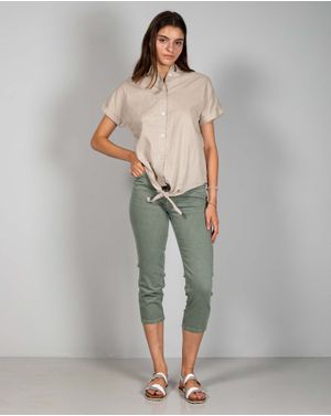 Jeans trei sferturi cu fermoar metalic 24KOSB2001