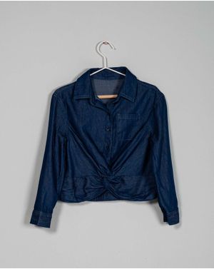 Camasa scurta din bumbac cu nasturi pentru fete N241104001