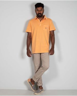 Tricou subtire din bumbac cu guler 24KOSE3002