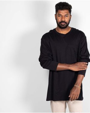 Bluza uni cu maneca lunga din bumbac N240617004