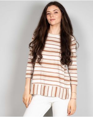 Bluza din bumbac cu dungi  N240902038