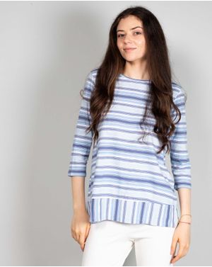 Bluza din bumbac cu dungi N240902041