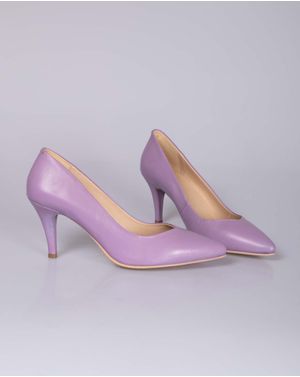 Pantofi din piele naturala cu varf ascutit 24ANT01005