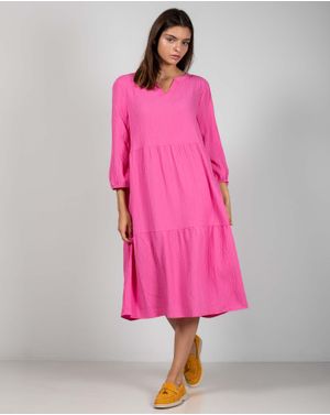 Rochie baby doll cu maneca trei sferturi 24KOSJ5006
