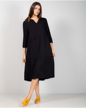 Rochie midi cu maneci trei sferturi 24KOSJ5011