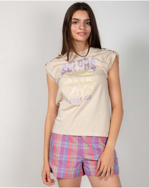 Tricou din bumbac cu sclipici 24KOSI9001