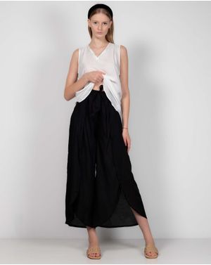 Pantaloni subtiri cu fante laterale 24ITT44012