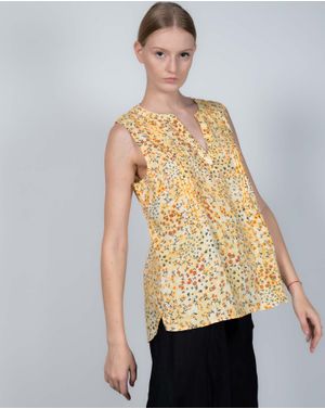 Bluza din in cu imprimeu floral 24ITT44021