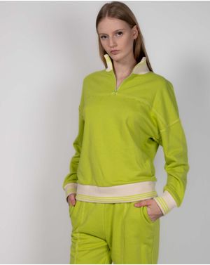 Bluza cu maneca lunga si fermoar partial 24ZEN17004