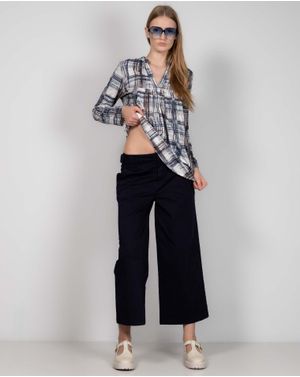 Pantaloni evazati din bumbac 24ITT44002