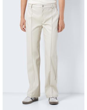 Pantaloni Noisy May din imitatie de piele 24OUT01069