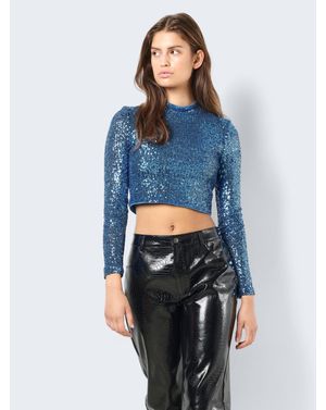 Bluza crop Noisy May cu paiete 24OUT01215