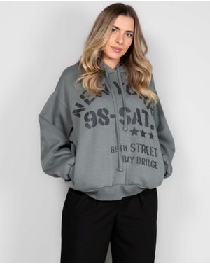 Hanorac casual cu interior pufos si buzunare 24KOSA3001