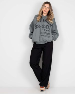 Pantaloni cu talie inalta si buzunare 24MAB02018