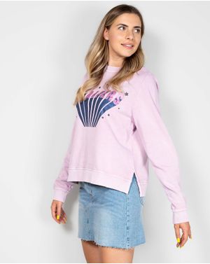 Bluza din bumbac cu interior pufos si sclipici 24KOSA9007