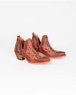 Botine din piele naturala cu toc N240601006