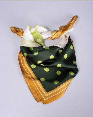 Esarfa verde cu buline
