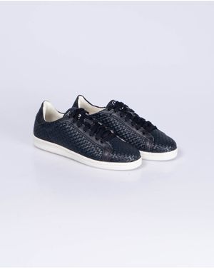 Pantofi din piele naturala impletita cu talpa in contrast 24ANT01049