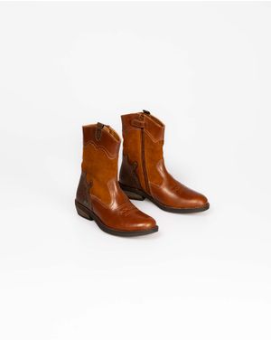 Cizme din piele naturala cu fermoar lateral pentru fete N240104024