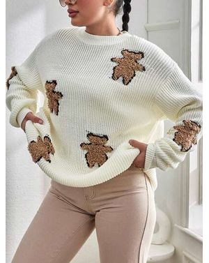 Pulover Shein cu imprimeu 24MAE36002