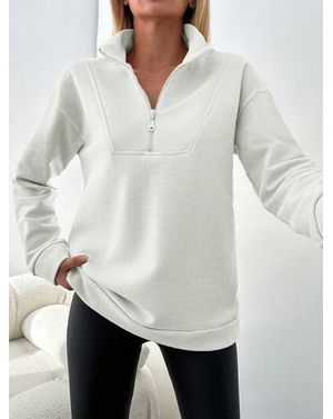 Bluza Shein cu fermoar la baza gatului 24MAE36045