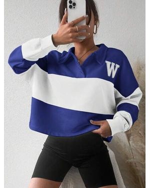 Bluza Shein din bumbac cu nasturi la baza gatului 24MAE36076