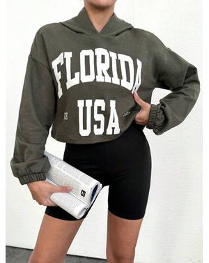 Hanorac crop Shein cu gluga 24MAE36087