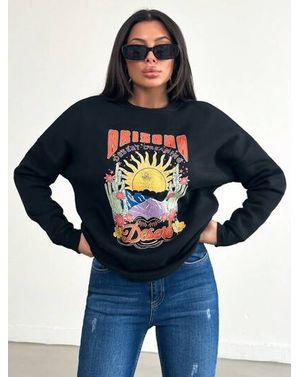 Bluza Shein cu maneca lunga si imprimeu 24MAE36093