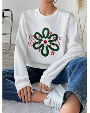 Bluza din bumbac Shein cu mansete elastice 24MAE36106