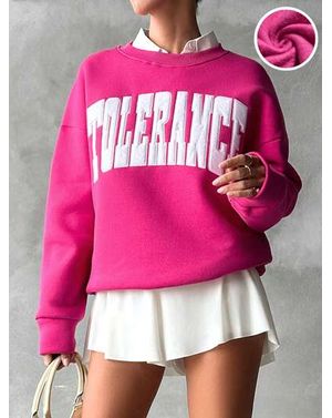 Bluza comoda din bumbac Shein cu imprimeu 24MAE36176