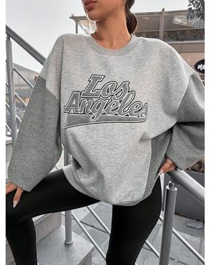 Bluza comoda Shein cu imprimeu 24MAE36179