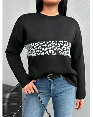 Bluza Shein cu imprimeu animal print 24MAE36183