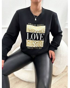 Bluza din bumbac  Shein cu imprimeu 24MAE36184