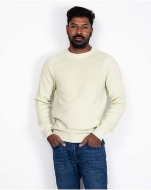 Pulover uni din bumbac tricotat fin 24MKF06035