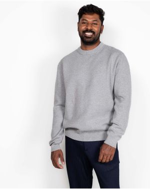 Pulover din bumbac tricotat 24MKF06042