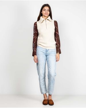 Jeans conici cu talie inalta 24POS40006