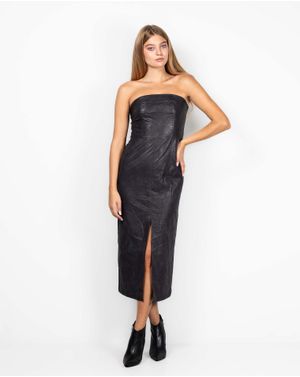 Rochie din imitatie de piele 24YEL63004