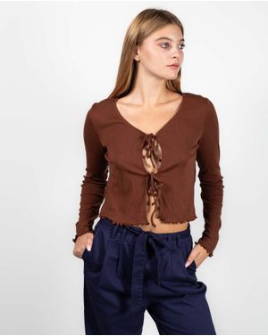 Cardigan VILA din bumbac striat 24POS47232