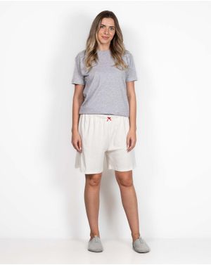 Pantaloni scurti de pijama cu talie elastica 24ALNB0005