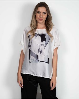 Tricou asimetric pentru femei 24ALNB7001